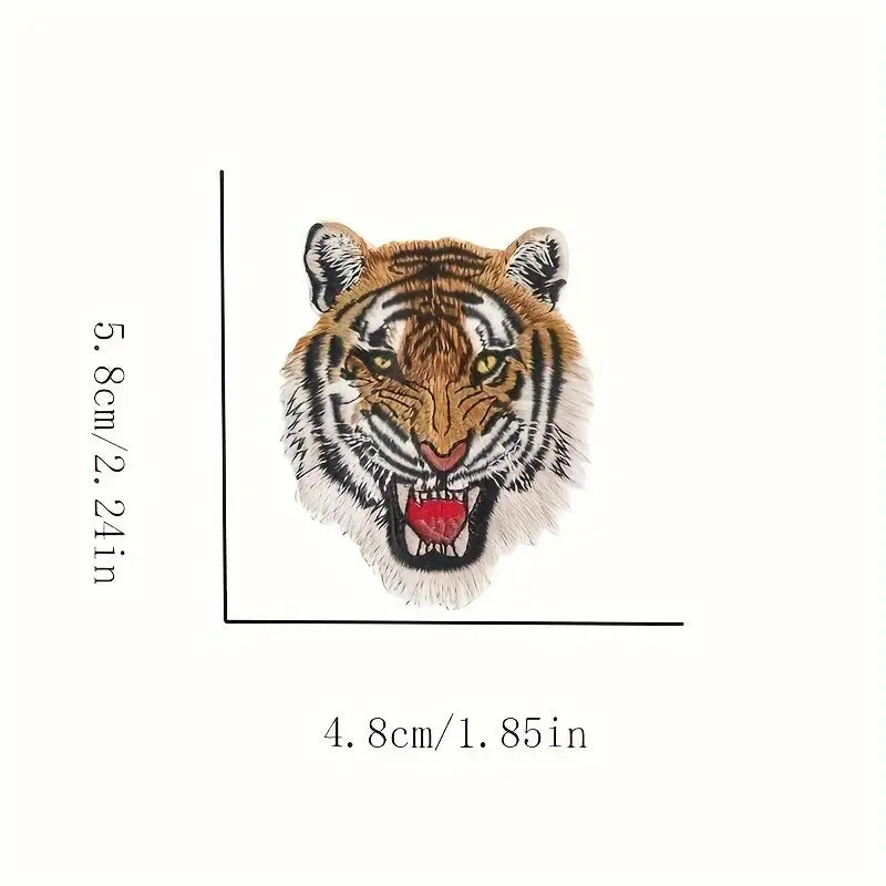 Tiger Iron On Embroidery Patch