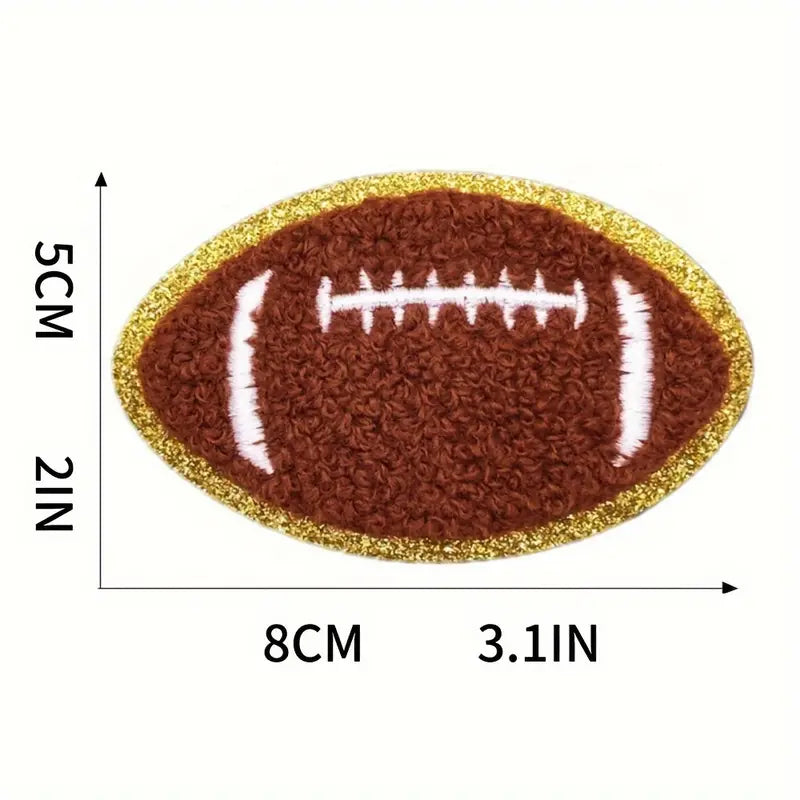 Football Iron On Embroidery Patch