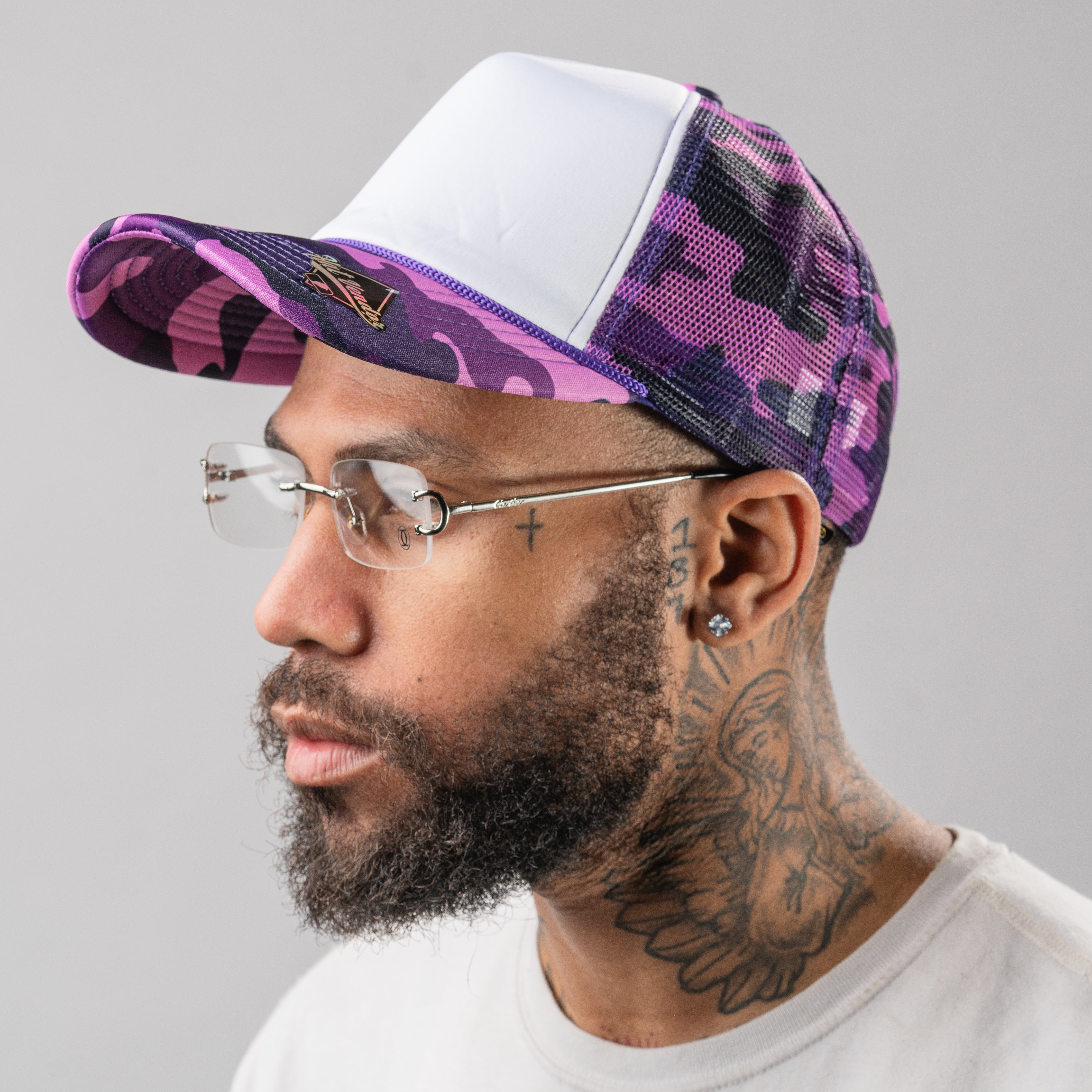 Purple camo hat on sale