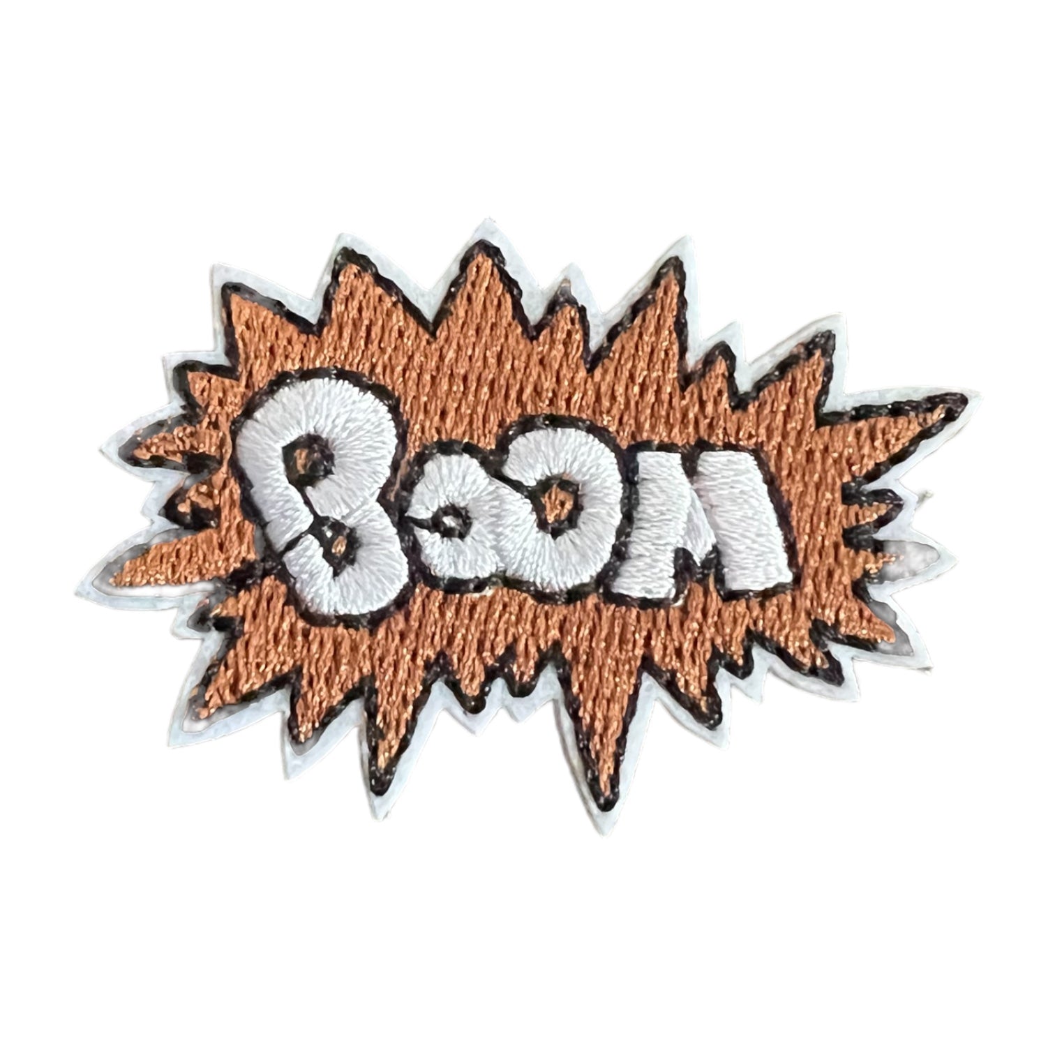 Boom Iron On Embroidery Patch