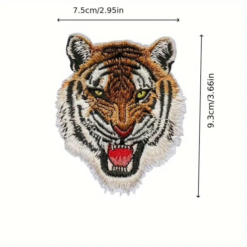 Tiger Iron On Embroidery Patch