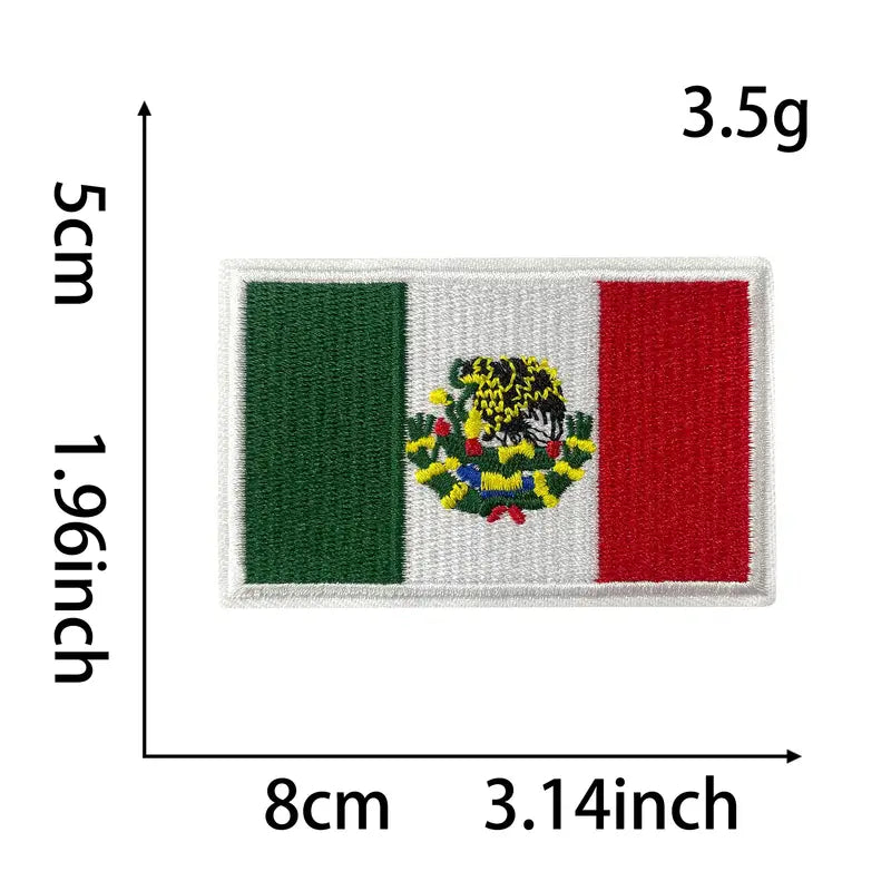 Mexican Iron On Embroidery Patch